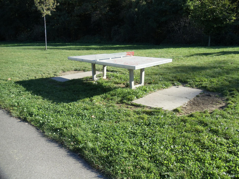 Tischtennisplatte Walddreieck Detail Sportportal Freiburg